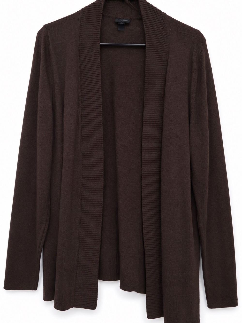 Worthington Open-Front Cardigan Sweater in Dark Brown